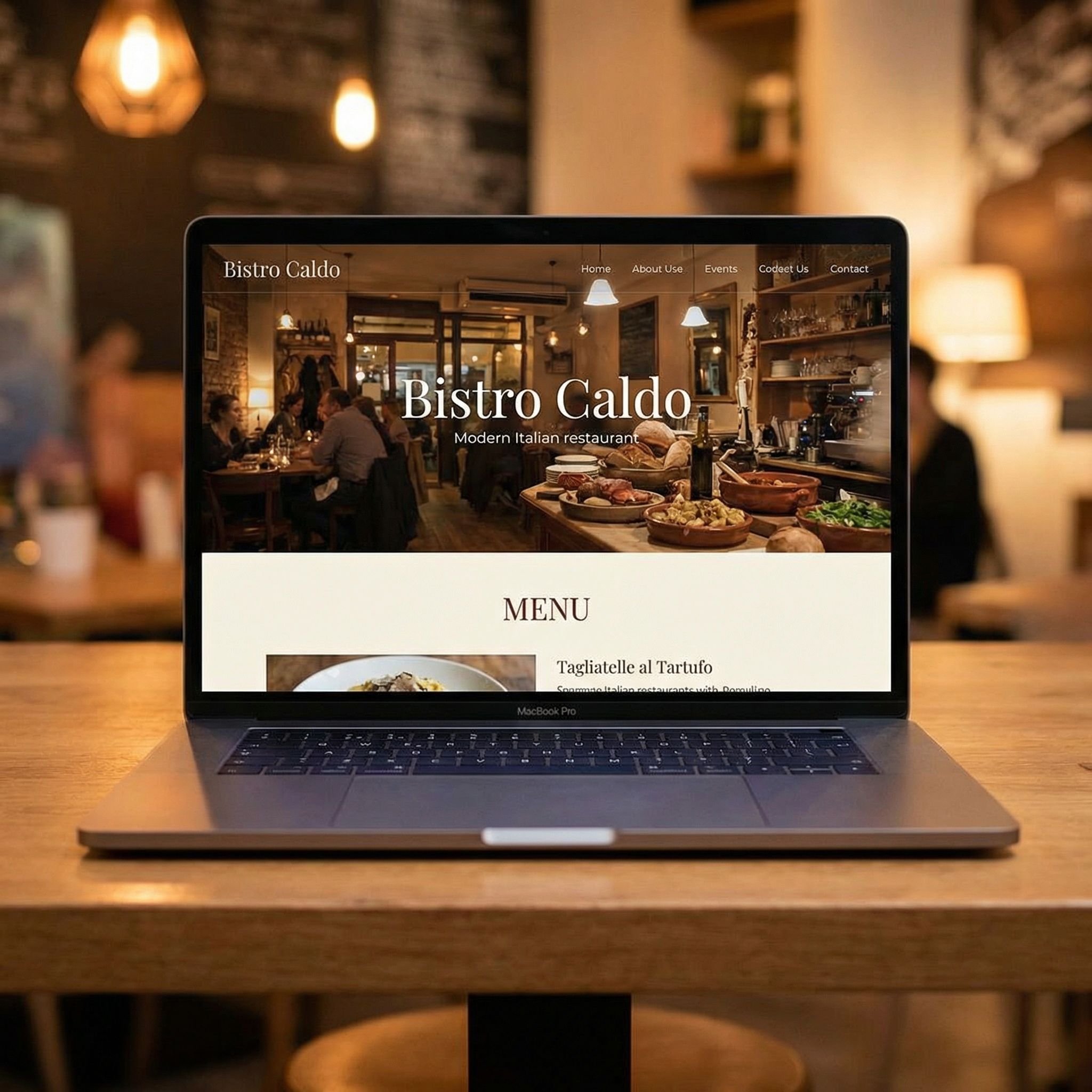 Italian Bistro website example
